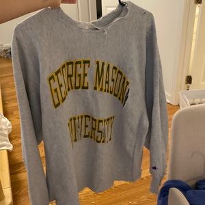 distressed George mason sweatshirt